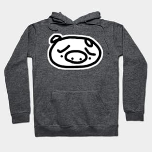 Sad Boo the kawaii pig. Hoodie